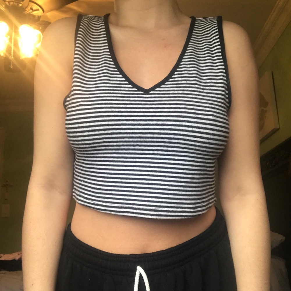 Forever 21 striped cropped tank